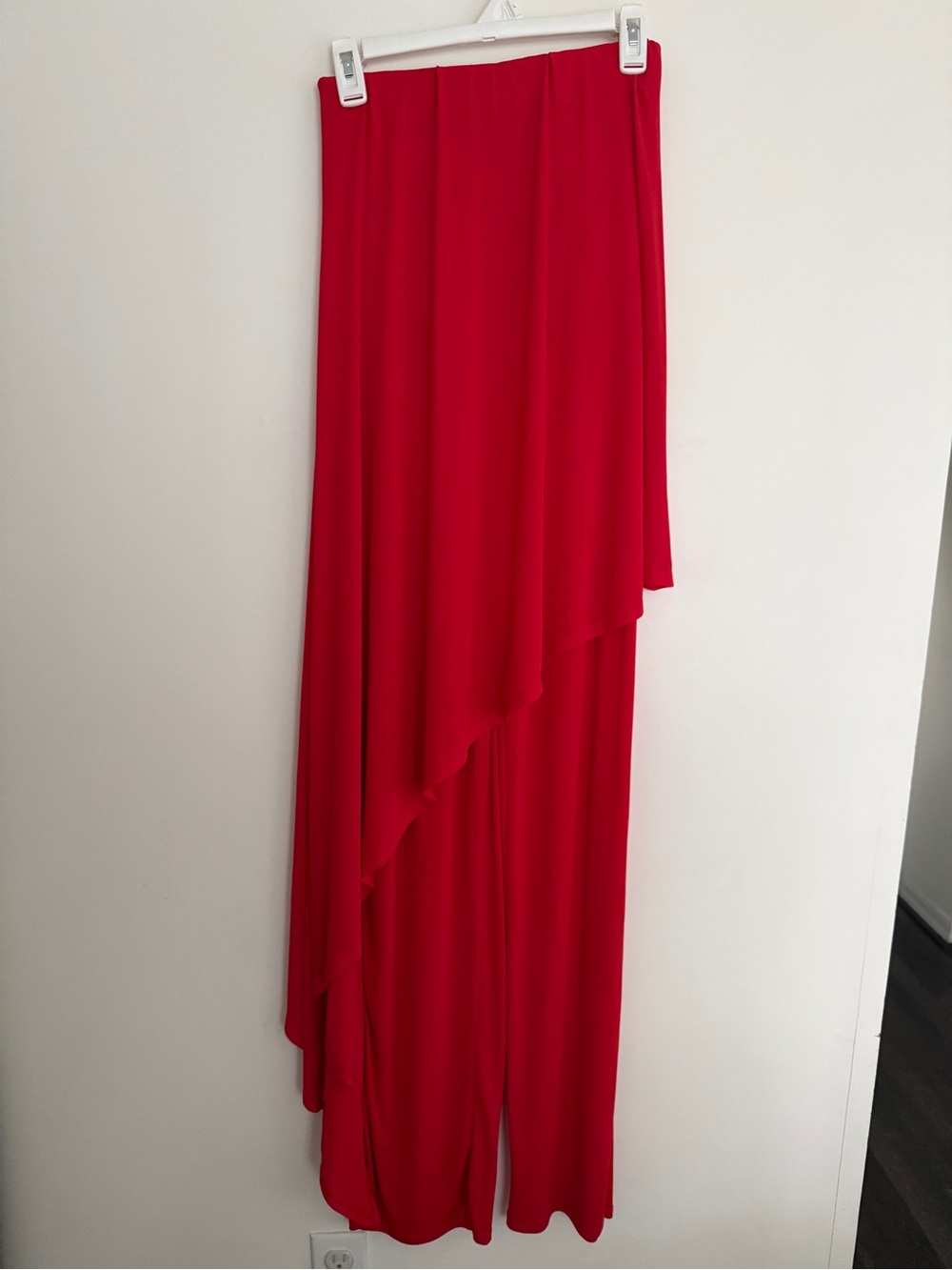 NWT Zara Red Asymmetric Draped Jumpsuit